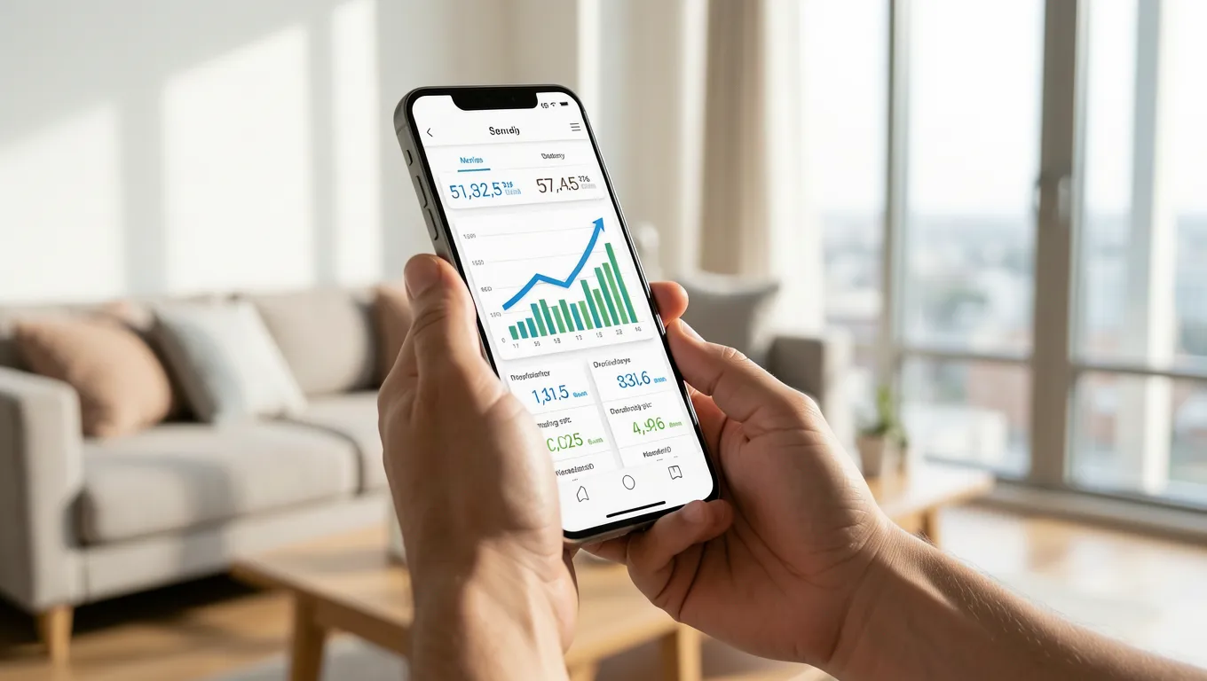 Using a smartphone to track best unsecured personal loans data
