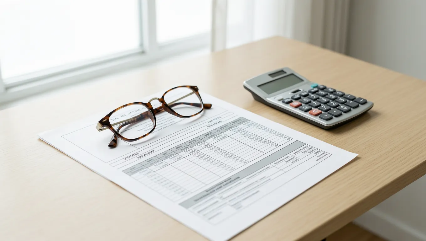 Professional business owner reviewing detailed financial spreadsheets