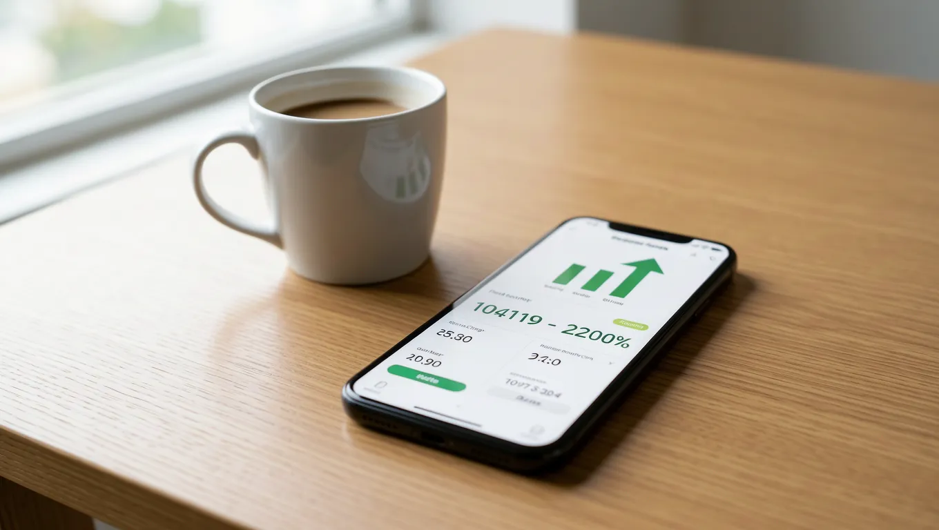 A smartphone showing a rising credit score which is vital for loans for poor credit online.