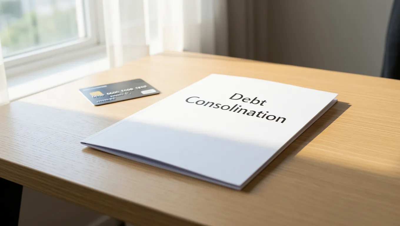 Organized finances showing debt consolidation for lowest interest personal loans