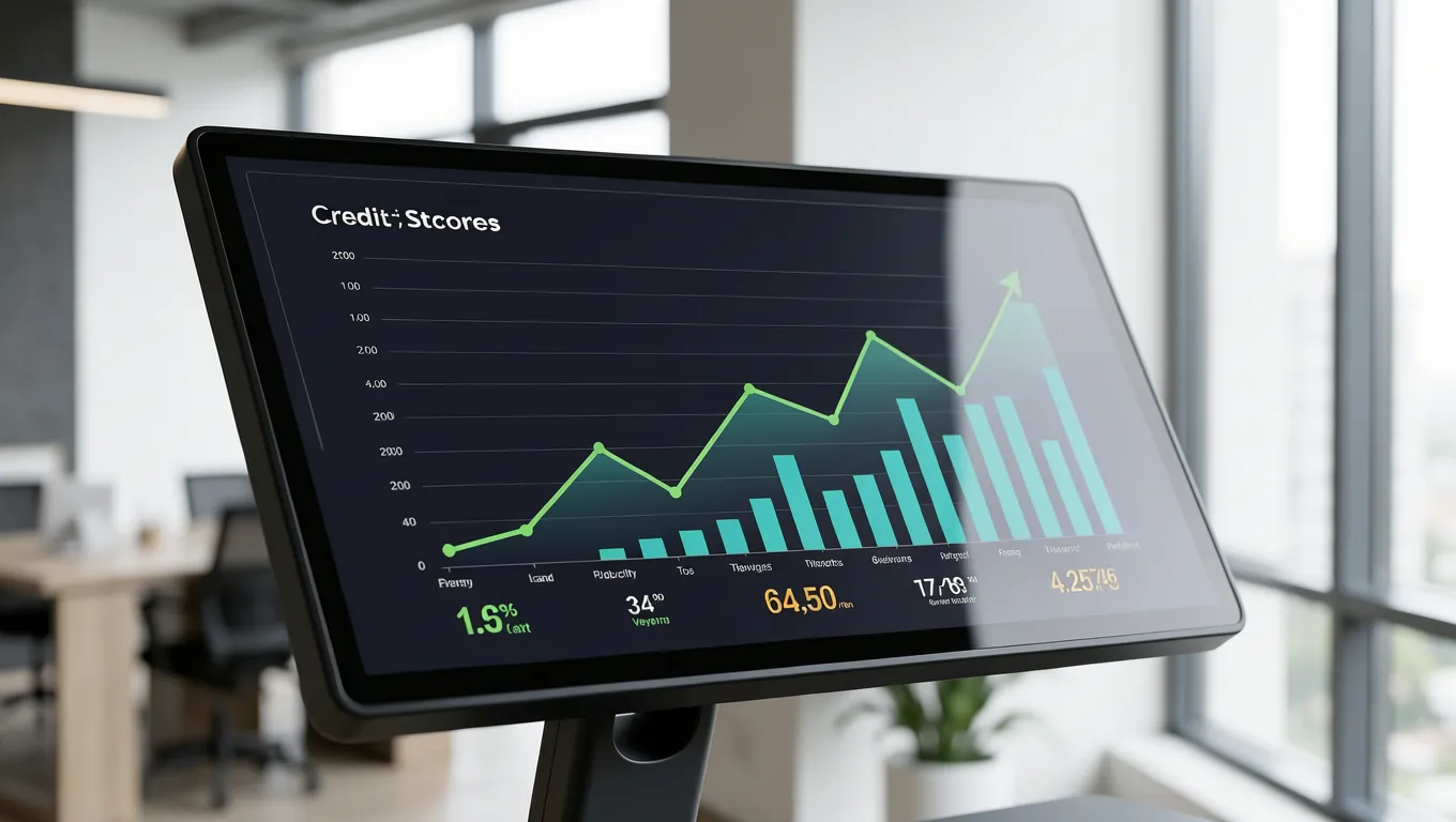 Digital dashboard displaying personal loan interest rate trends for unsecured financing.