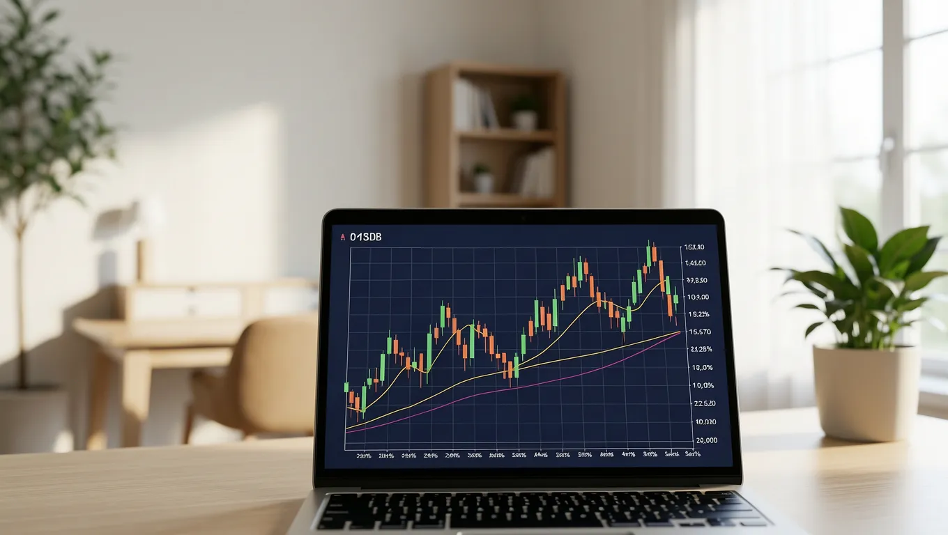 Digital dashboard displaying fluctuating interest rates for variable rate personal loans